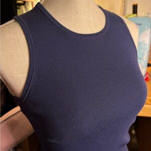 Women's Ann Taylor Navy Blue Sleeveless Top